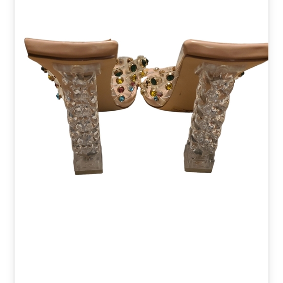 Lemon drop by privileged clear strap stone heels - Picture 2 of 4